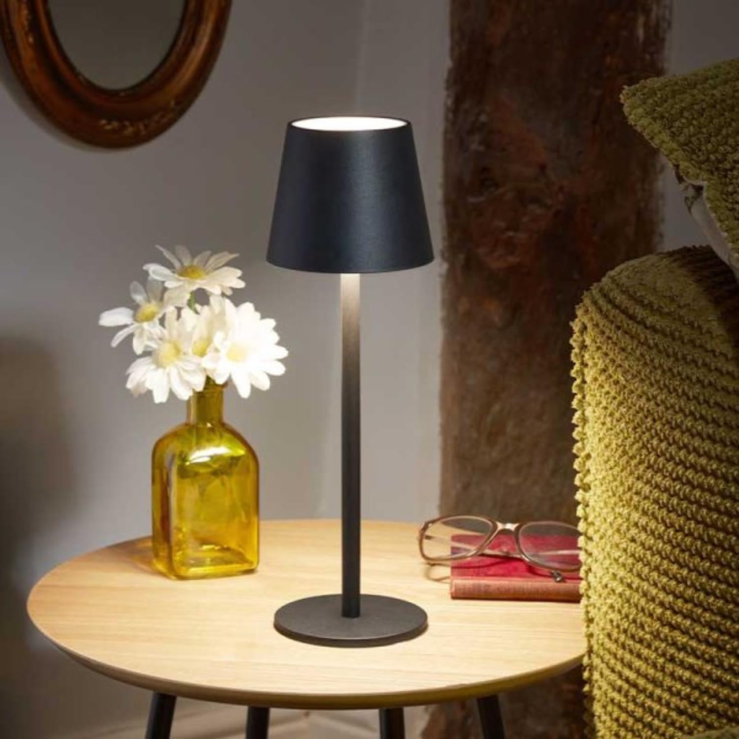 Marco Paul Onyx Touch Lamps for Living Room 3 Lighting Modes USB Lamp Rechargeable Lamps for Home Lights for Bedroom Desk Light 2400 mAh Rechargeable Table Lamp
