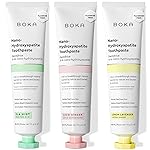 Boka Fluoride Free Toothpaste, Nano Hydroxyapatite Toothpaste, Appropriate for Sensitive Teeth - for Adult, Kids Oral Care - Ela Mint, Coco Ginger, Lemon Lavender Flavor, 4 Fl Oz 3Pk US Manufactured