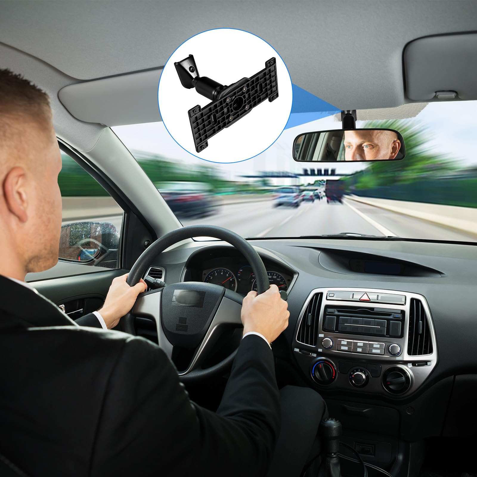 VANZACK Supporto per dashcams sullo specchietto retrovisore, specchietto retrovisore, supporto universale per cruscotto auto per installazione sicura