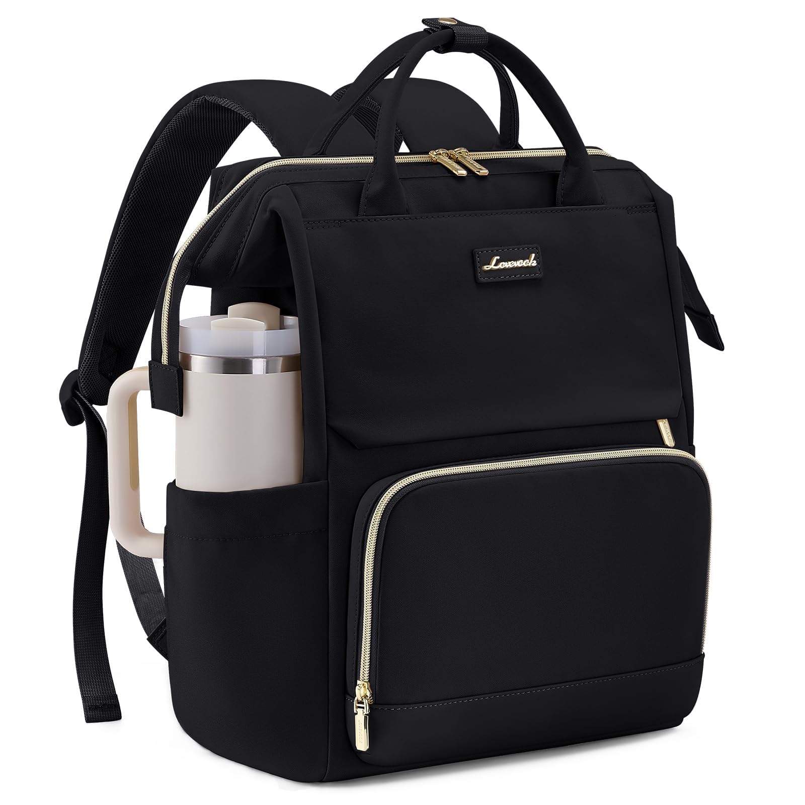 LOVEVOOK Laptop Rucksack Damen Mit Großer Trinkflaschentasche