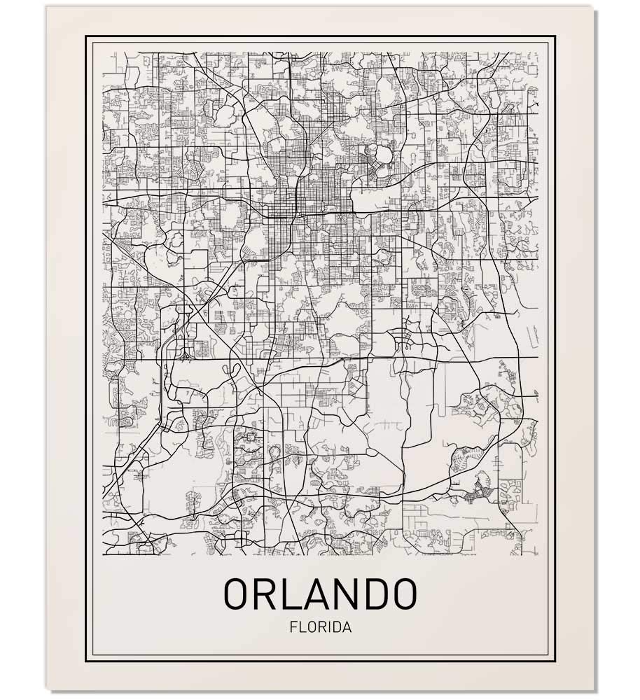 Buy Orlando , Orlando , of Orlando, City s, Modern Art, City Prints
