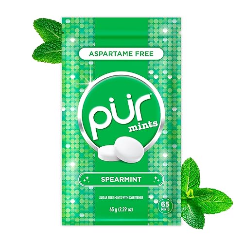 Miniatura 19 de PUR Caramelos de menta Sin aspartame Hechos con xilitol Caramelos naturales con sabor a Mandarina Tango, sin azúcar, veganos, sin gluten