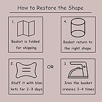 Vista 6 de Cestas de lavandería de 80 litros con asas, cesta decorativa para sala de estar, cesta de almacenamiento tejida para juguetes, almohadas, mantas