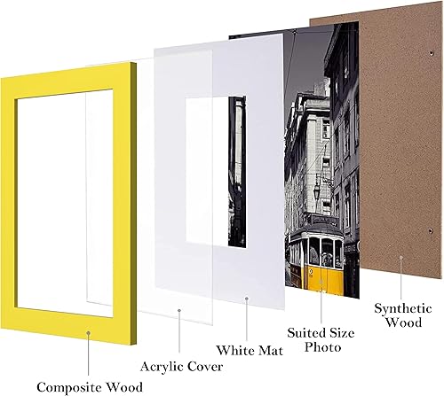 Vista 17 de eletecpro Juego de 10 marcos de fotos de 8.5 x 11 pulgadas, collage de fotos, decoración de pared, fotos de 5 x 7 con paspartú o de 8.5 x 11 Negro