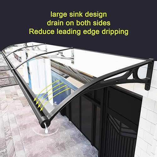 Miniatura 2 de Toldo para puerta delantera al aire libre, toldo de ventana con fregadero grande, toldo para puerta de casa, silencioso, escalable, exterior a
