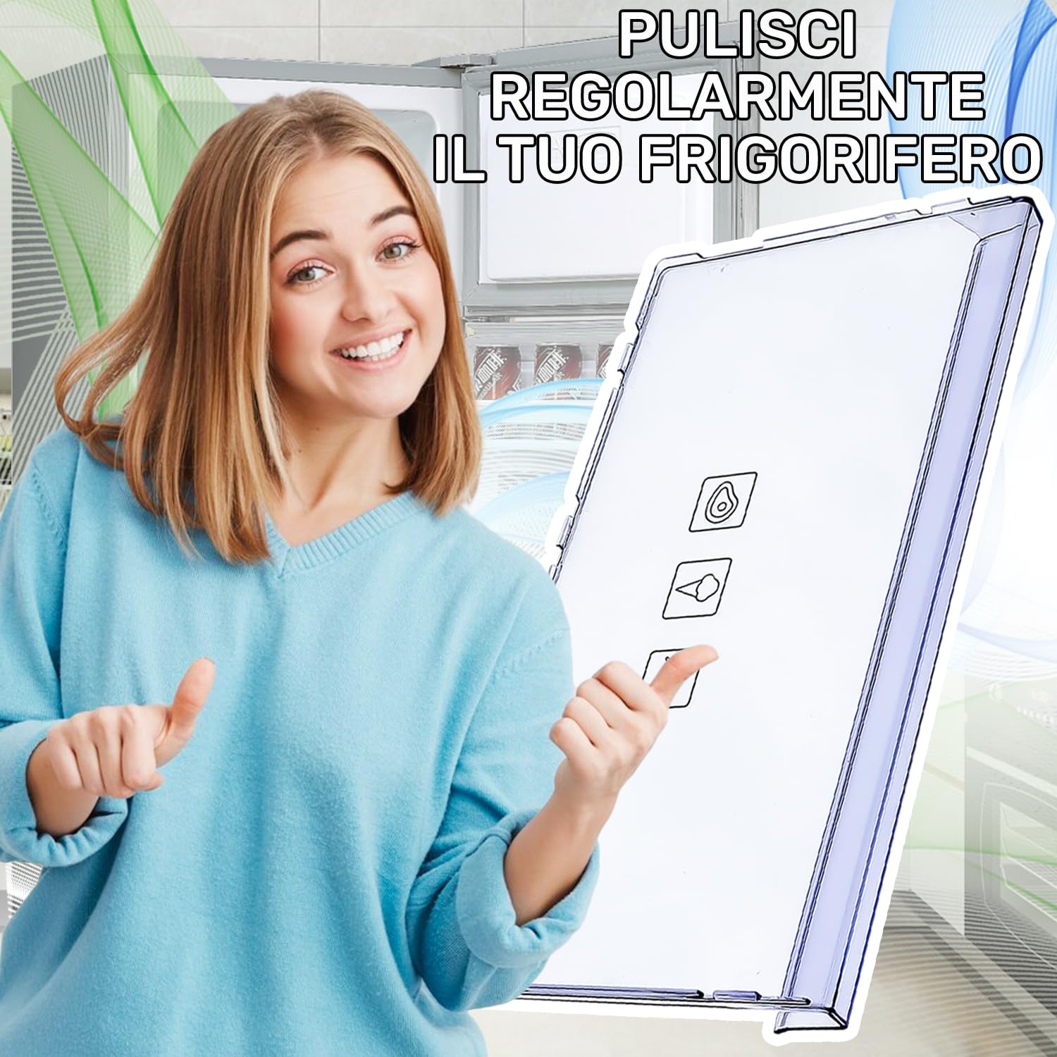 ONIX TECH Pannello Frontale del Cassetto per Frigorifero e Congelatore 402x150x36 mm con Codice Originale 4640640200 4638250500 per Beko - Garanzia di 5 Anni