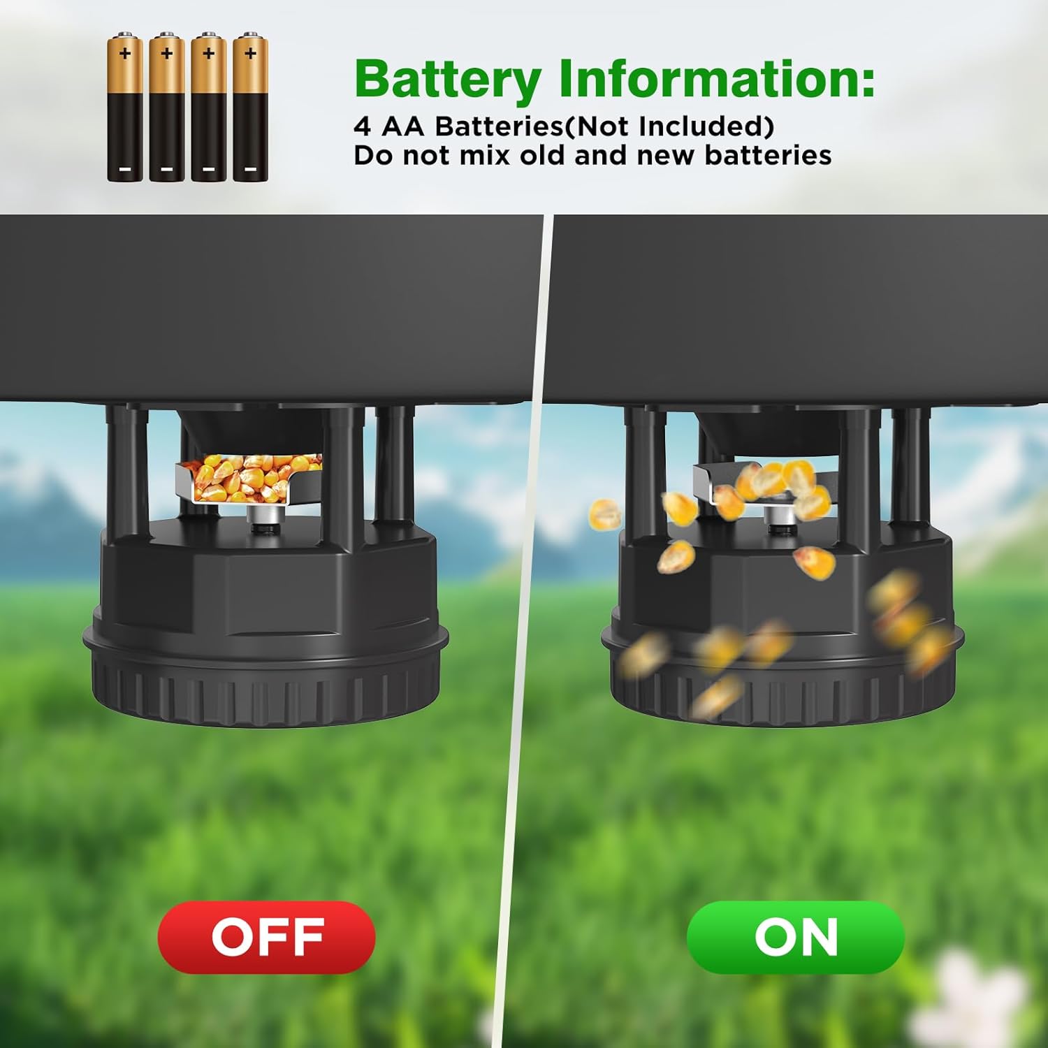 Deer Feeder Kit,Motor and Timer Kit with Programable Digital Timer,Up to 4 Feed Time,Easy to Install for Hunting Game Feeder,Batteries Not Included