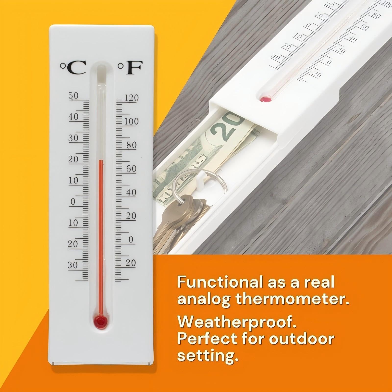 CONGGUAN Fake Thermometer Storage Container Hiddens Secret Compartment Box Safe to Hide Money Keys Jewelry Hider Storage Box - Image 3