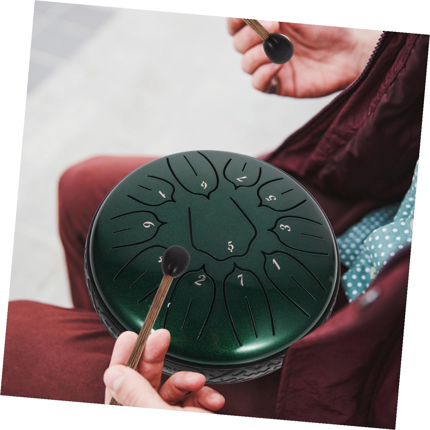 Lingua in Acciaio Note Verde Smeraldo Strumento per Meditazione e Educazione Musicale Completo con Spartito in Inglese Adatto Principianti e Terapia Mentale