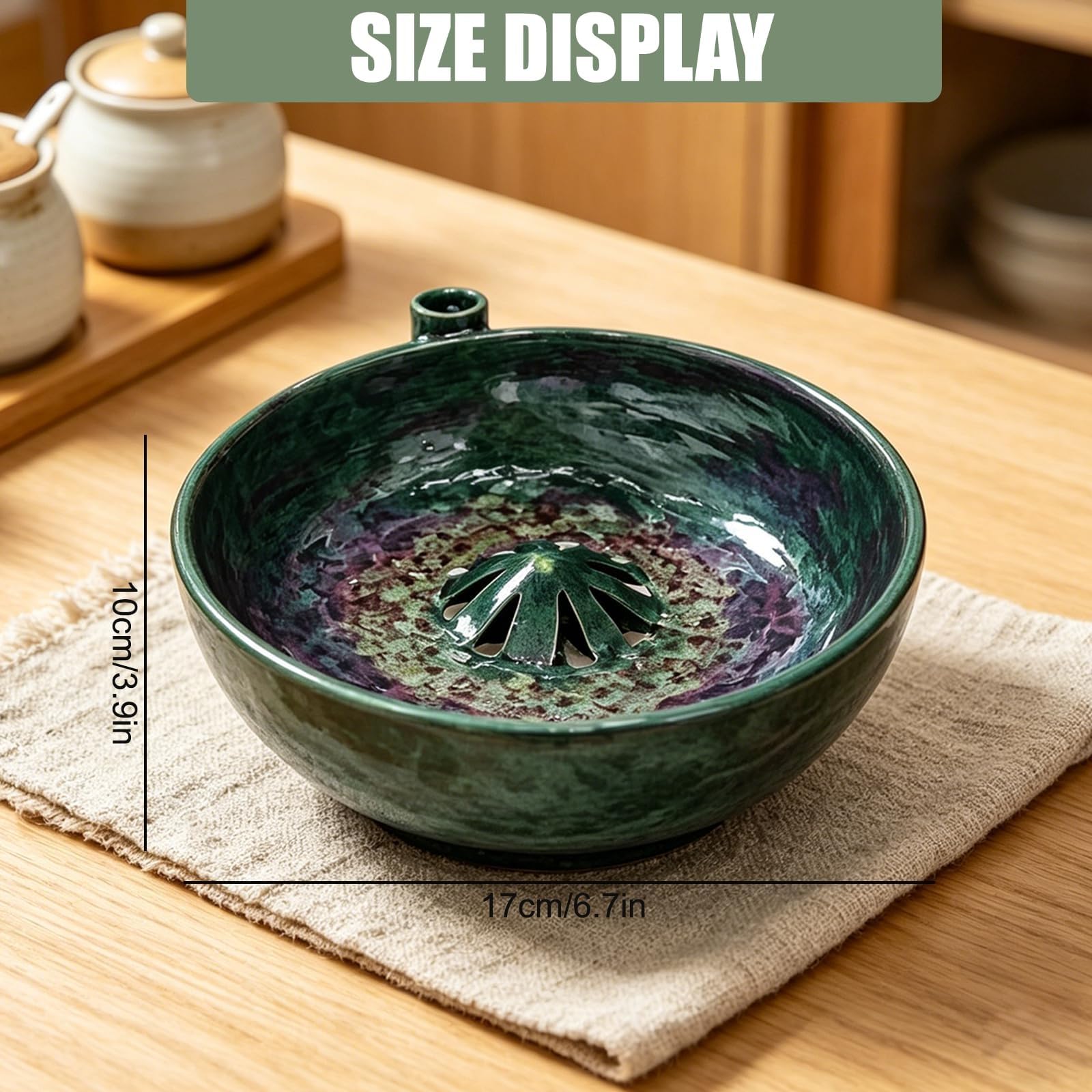 Auto-spinning Berry Lavaggio Ciotola in Ceramica, Lavatrice Multiuso Di Frutta E Verdura Con Drenaggio, Colander Cucina Multiuso, Per Pulizia Rapida Utensile Da Cucina (1pcs)