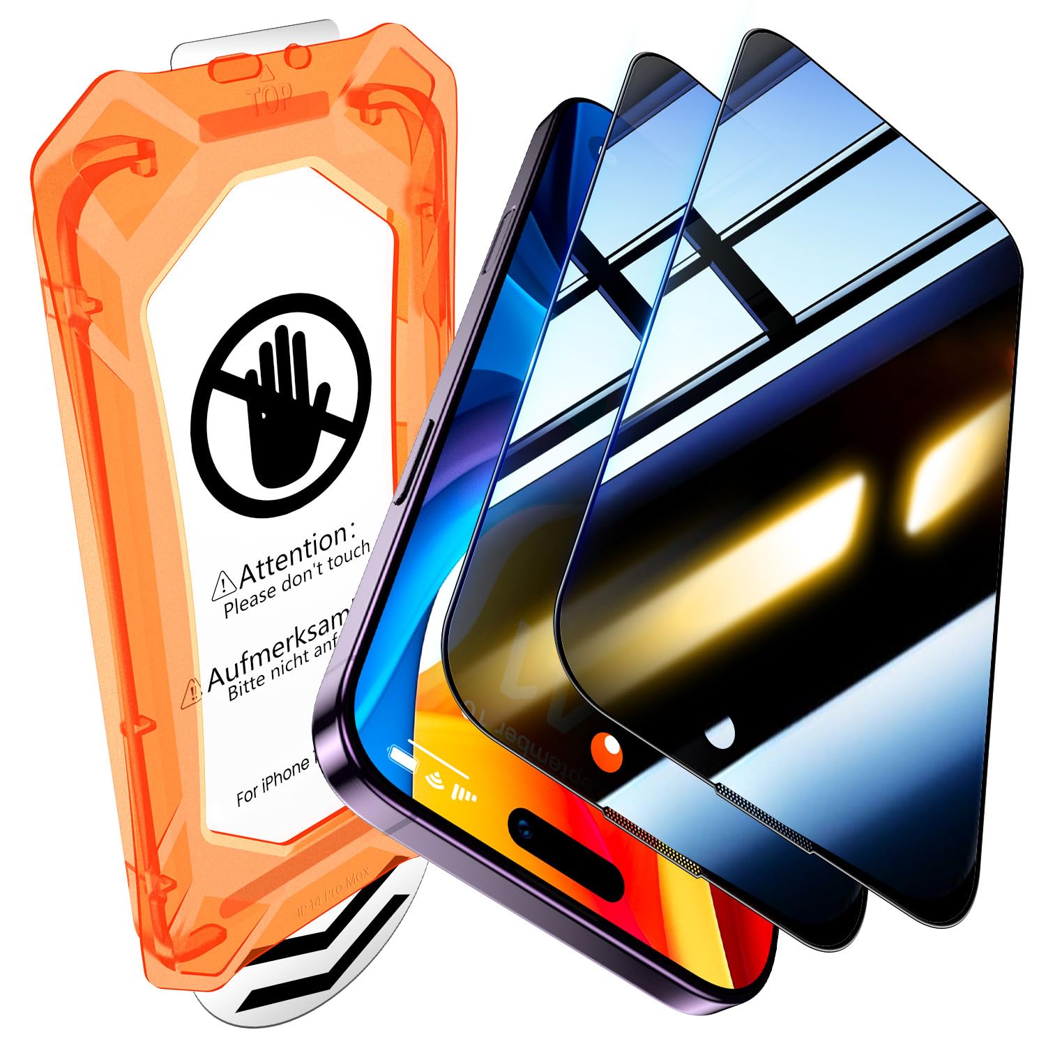 UniqueMe 2 Packs for iPhone 14 Pro Max Privacy Screen Protector