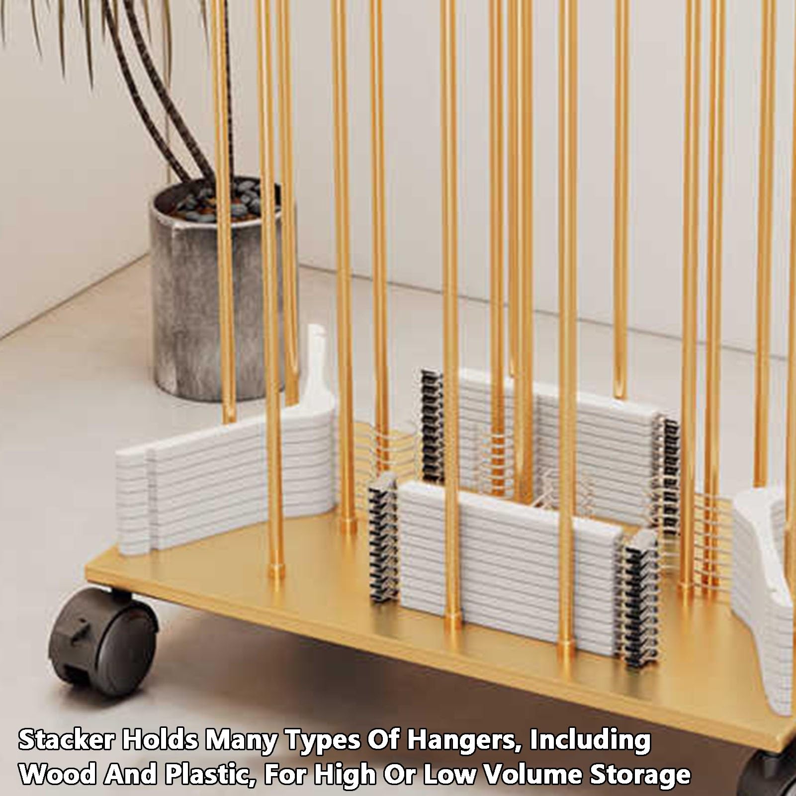Metalowy wieszak organizer - stojący wózek do przechowywania odzieży, łatwy do przenoszenia do sypialni, pralni i przestrzeni handlowych - stylowy czarny design