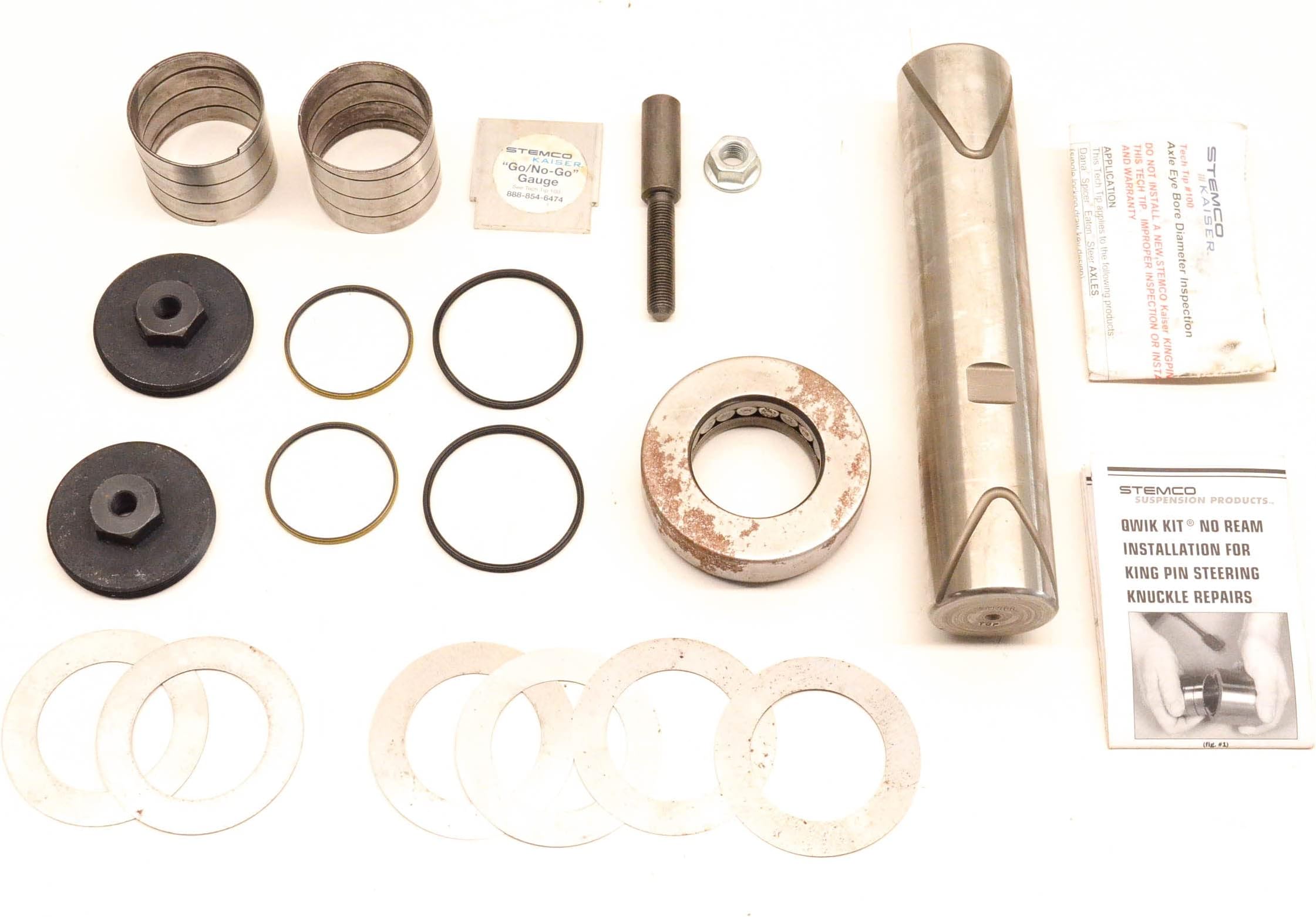 K200S Stemco Kaiser Qwik Kit No Ream King Pin Set KW/Pete