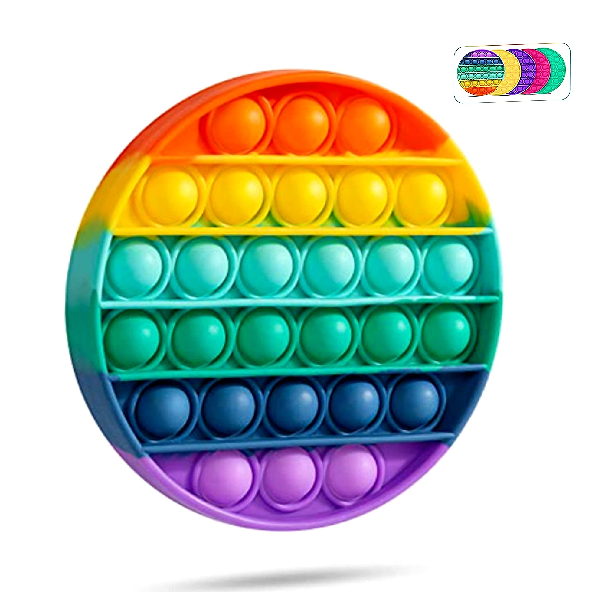 Buy Rainbow Pop it fidget toy Stress reliever Push pop fidget toy A