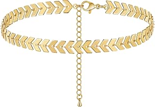 CHESKY 14K Gold Plated Cuban Link Anklets Adjustable Boho Crystal Bead Foot Chain Round Beaded Evil Eye Ankle Bracelet for Women Girls Barefoot Anklets, Metal, Cubic Zirconia,