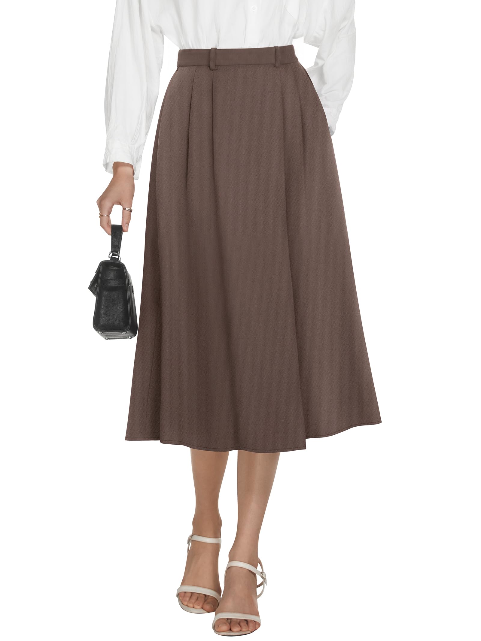Casly Lamiit A-Line Midi Skirts for Women Business Skirt