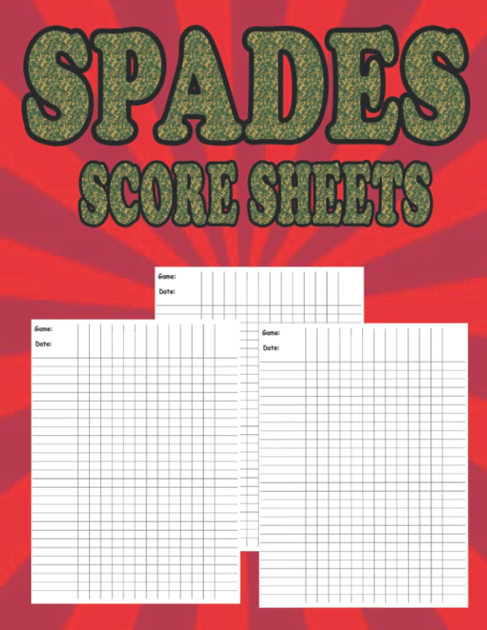 Buy Spades Score Sheets 130 Score Pads, Scorebook, Record Keeper Book