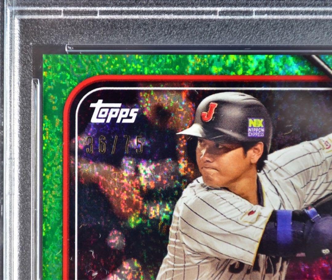 Amazon.co.jp: 限定75枚 大谷翔平 23 Toppsカード WBC Green Sparkle