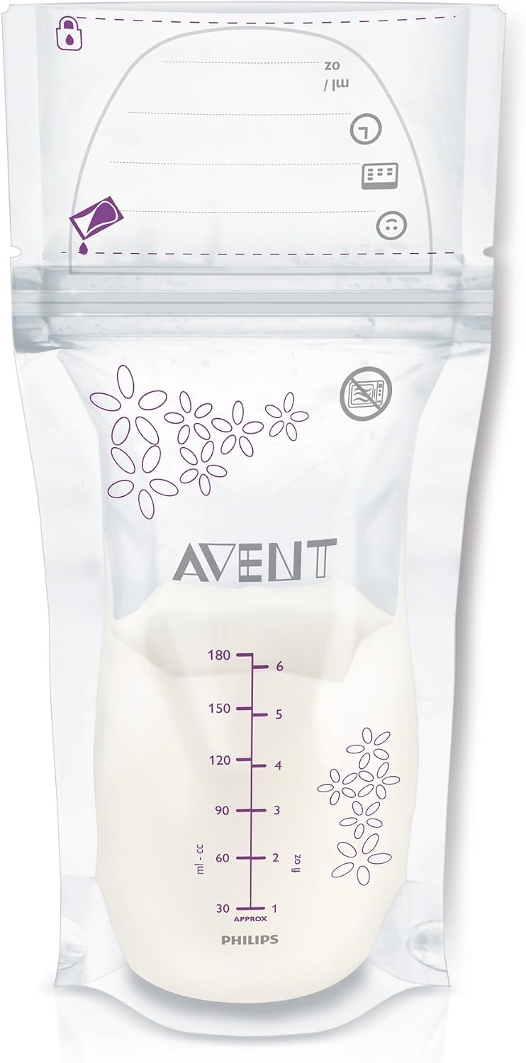 Philips AVENT 6oz Breast Milk Storage Bags – 50 Pack