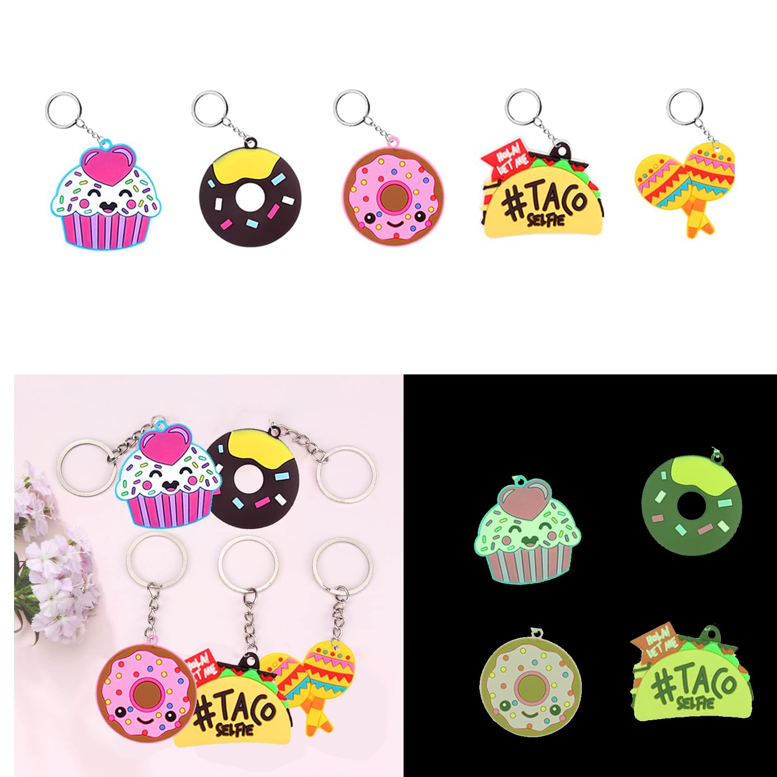 58 Piece Video Game Party Favors - Bulk Keychains For Kids With Donut & Game Controller Designs