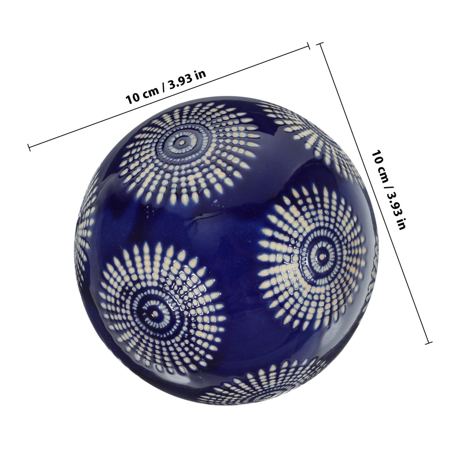 Yardenfun 3 Bolas Decorativas Flotantes de Cerámica para Acuario y Decoración del Hogar, Fáciles de Limpiar, Estilo Retro y Delicado para Interiores y Exteriores Estilo Varios Estilos