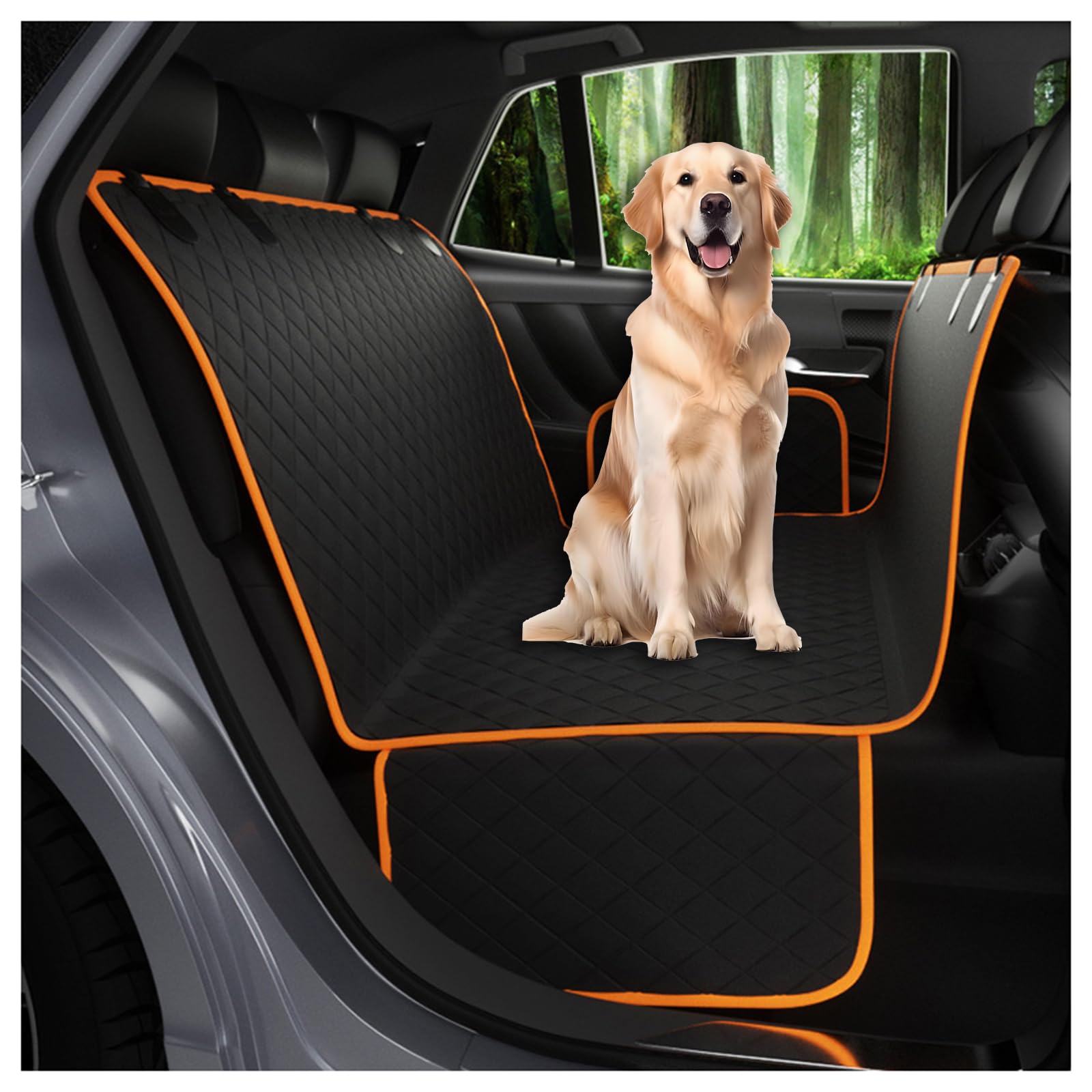 VODHXA Dog Car Seat Cover for Back Seat for Nissan Juke 2019 2020 2021 2022 2023 2024 2025 2026, Heavy Duty Pet Seat Protector with Side Flaps, Non Slip Rear Seat Hammock, Fits Most Cars SUVs