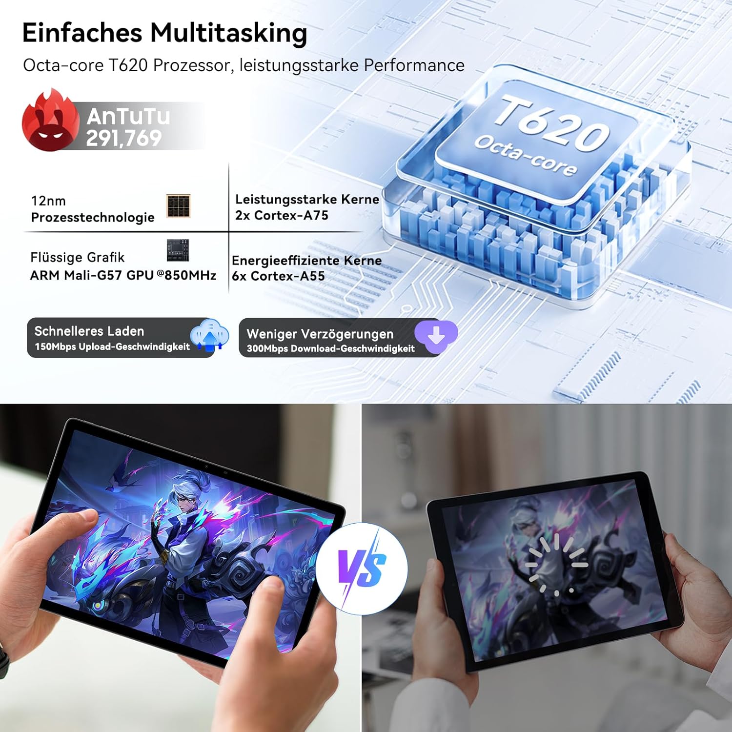 Blackview MEGA8 Android Tablet 13 Zoll - 36GB RAM 256GB ROM 4G LTE Tablet