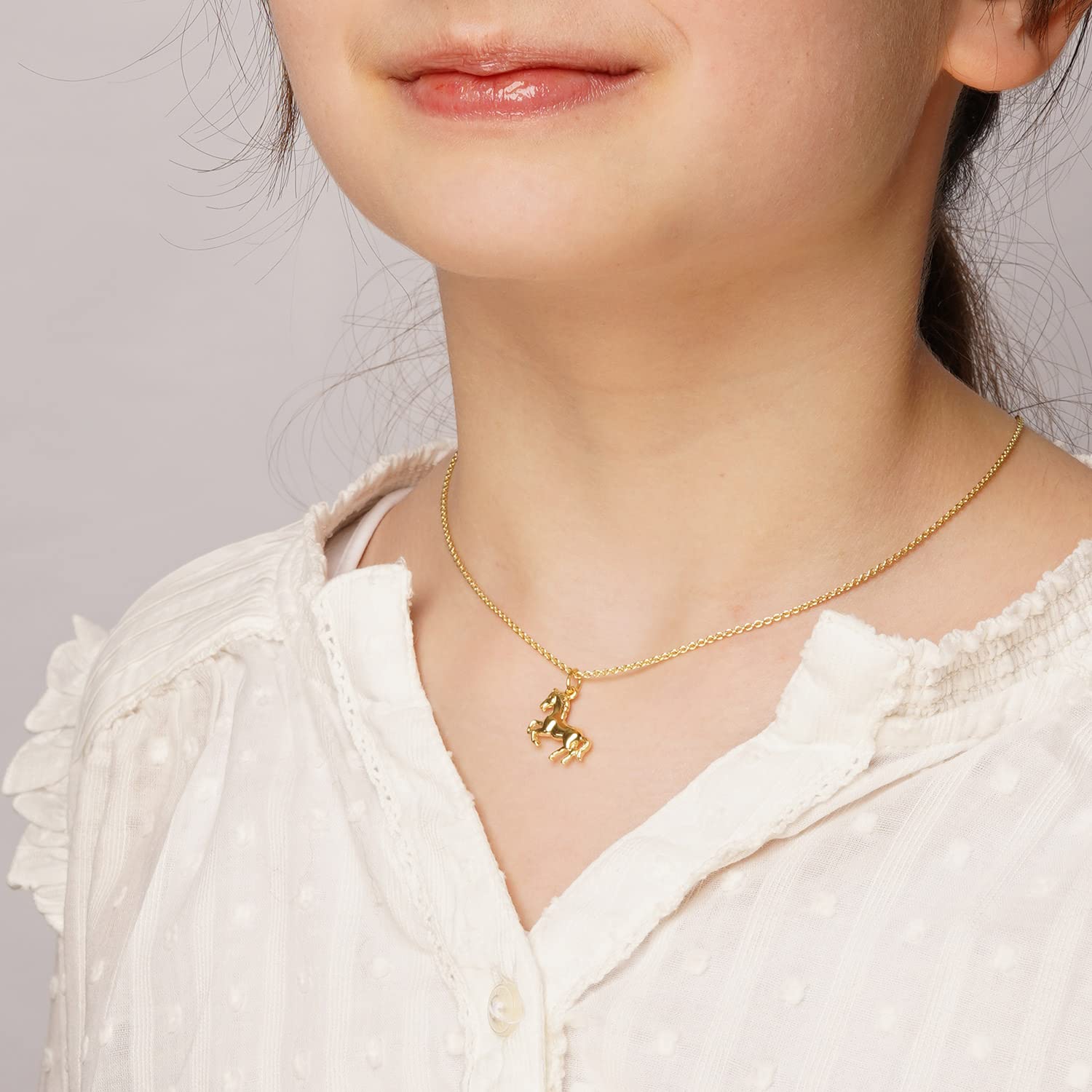 trendor Schmuck-Anhänger Pferd Gold 333 / 8K 21558 | zeitloses Schmuckstück für Kinder, elegantes Accessoire,