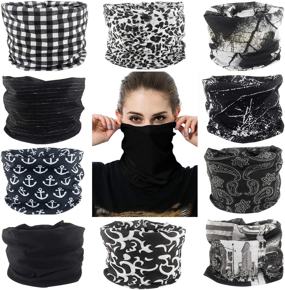 Neck Gaiter Masks Tube Scarf,Seamless Bandanas Buffs Gators,Ourdoor Face Mask Face Covering Multi Headwear