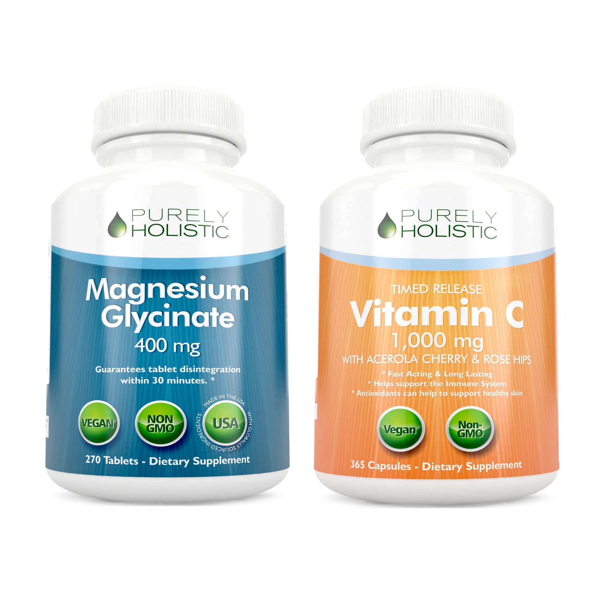 Amazon.com: Purely Holistic Magnesium Glycinate 400mg + Vitamin C