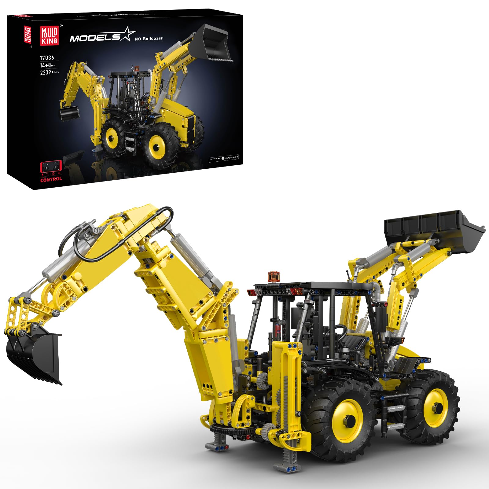 Mould King 17036 Pelle Chargeuse Technic – Kit de Construction Télécommandé par App avec Moteurs, Véhicule de Chantier (2239 Pièces) – Idéal Cadeau pour Adultes & Adolescents