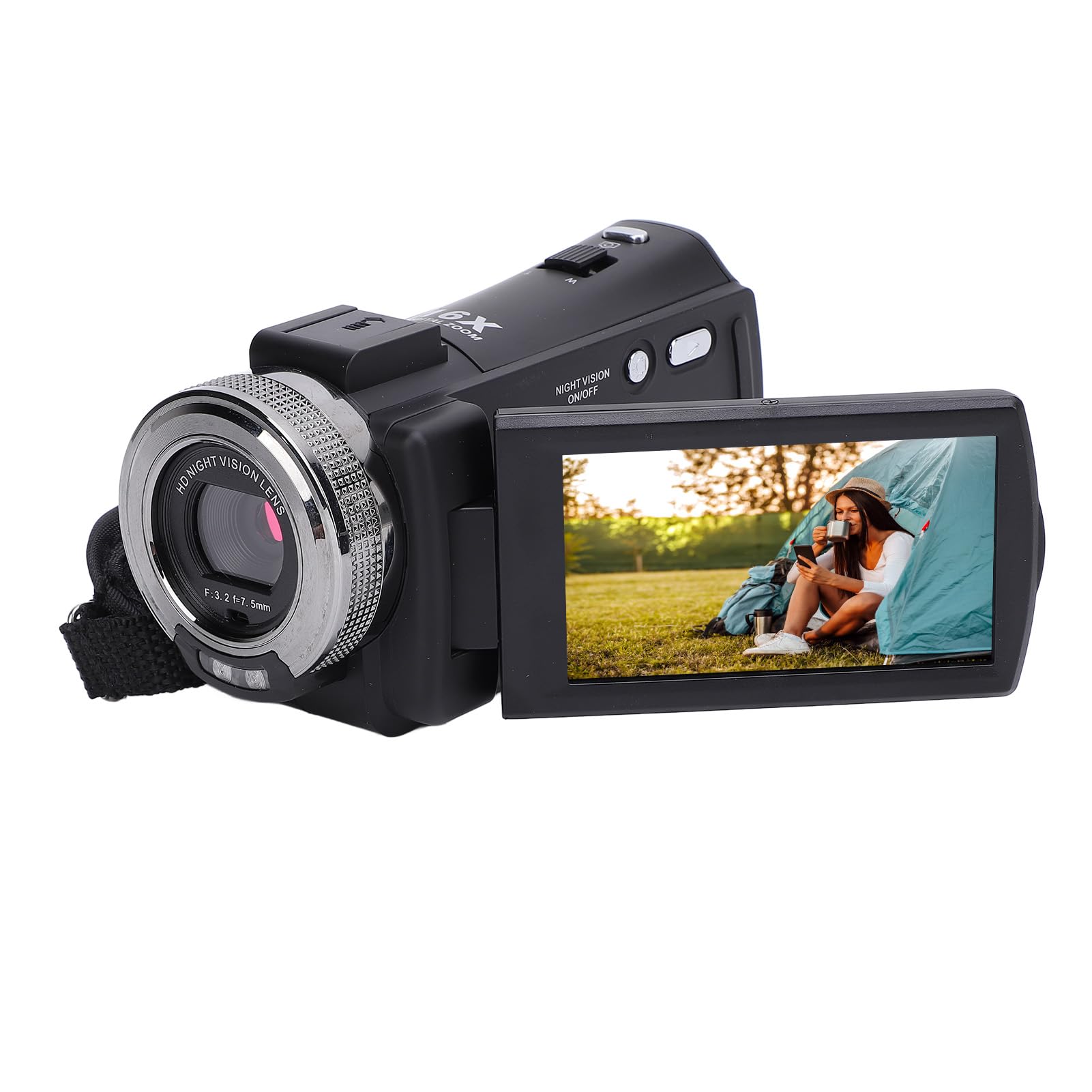 Yoidesu Camcorder with 1080P Digital Camera, Vlogging Camcorder, HD Camcorder, 30MP 16X Digital Zoom, 3.0 Inch Screen, with Fill Light and USB Port, (Plug-picture-19