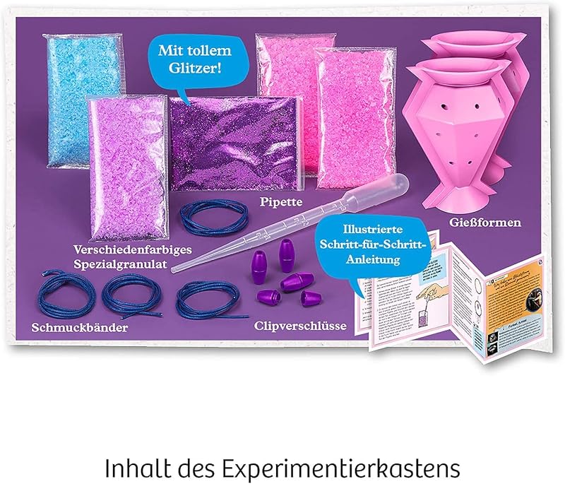 Kosmos Glitter Diamonds Kísérletező Készlet Gyerekeknek - Csillogó Ékszerkészítő Szett 8-12 Éveseknek, STEM Oktatójáték