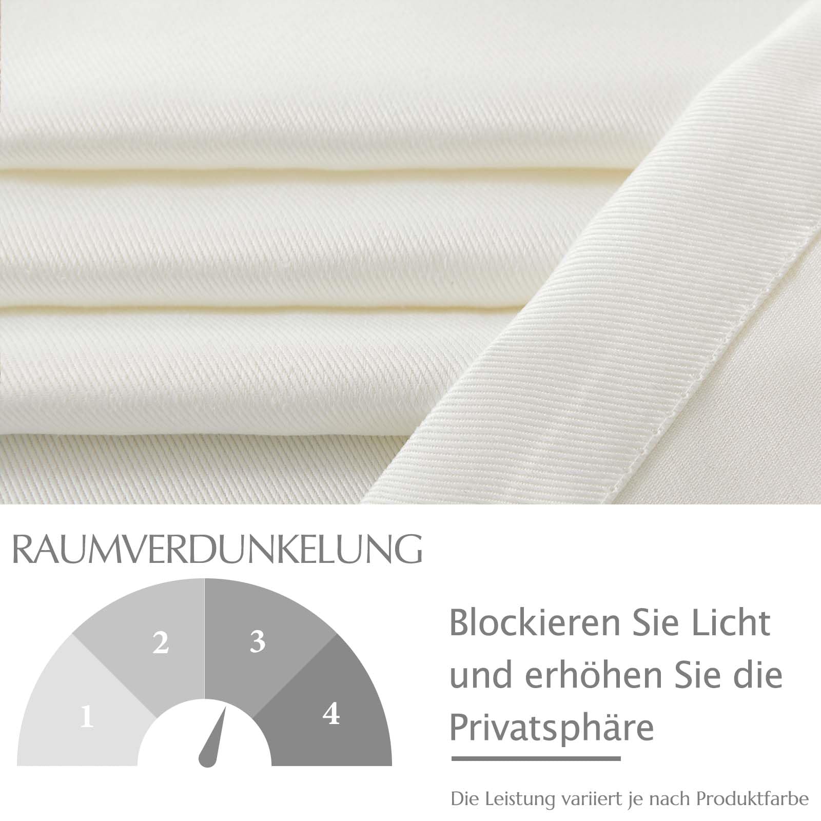 Vangao Weben Scheibengardinen mit Tunnelzug Faux Leinen Bauernhaus Fenster Weiß Vorhang für Wohnzimmer Badezimmerfenster Raum Halbtransparent Verdunkelnd Land Rustikale 1er Set 125Bx40H cm