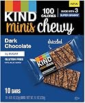 KIND Mini Snack Bars, Almond Sea Salt & Dark Chocolate, Gluten Free, Low Sugar, Low Calorie Snacks, 10 Count