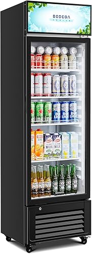 Miniatura 14 de BODEGA COOLER - Enfriador de bar trasero con 2 puertas de vidrio, refrigerador de bebidas debajo del mostrador de 76 cm, refrigerador comercial de
