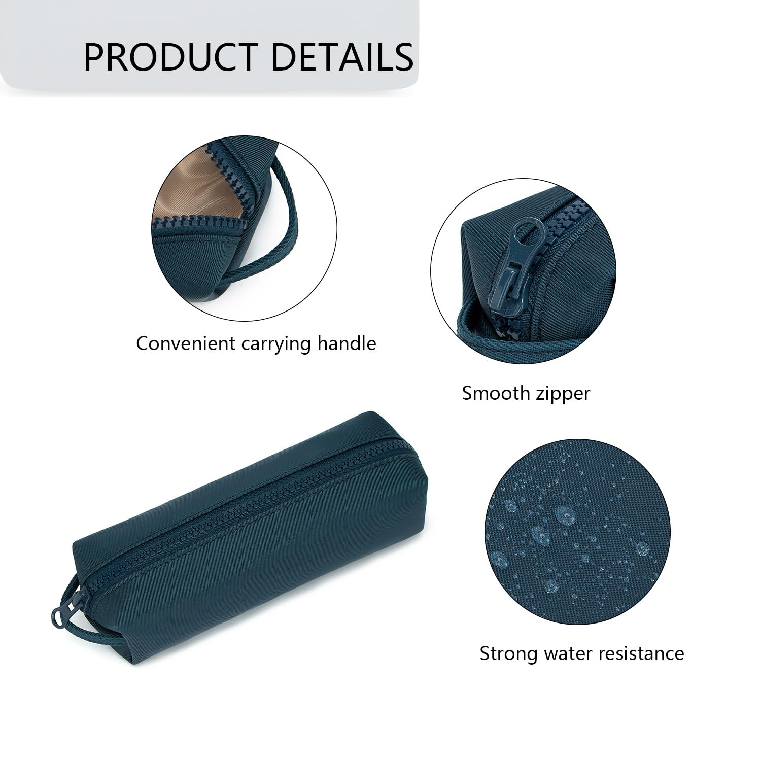 YONBEN Pencil Case Soft School Pencil Pouch Bag for Easy Carry Stylish and Durable (Royal Blue) - Image 3