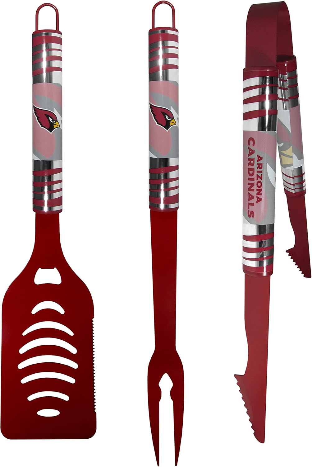 Siskiyou Sports NFL Arizona Cardinals 3 pc Color BBQ Tool Set, Team Colors, One Size