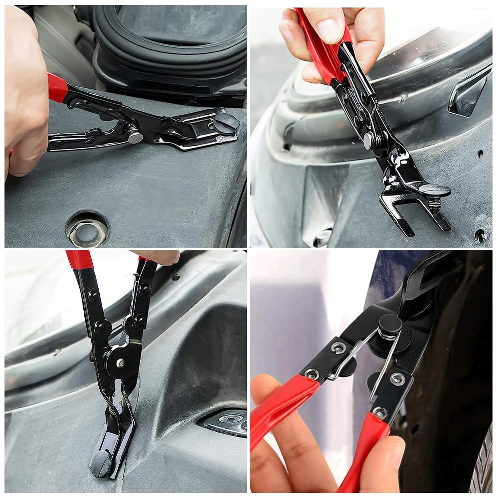 Alicates Para Quitar Clips y Panel, Remachadora de Plástico Para Salpicadero de Puerta de Coche - 2 Paquetes