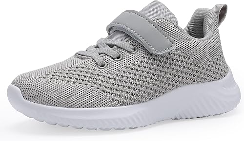BXYJDJ Zapatos deportivos para correr para niños y niñas, cómodos, ligeros, transpirables, sin cordones