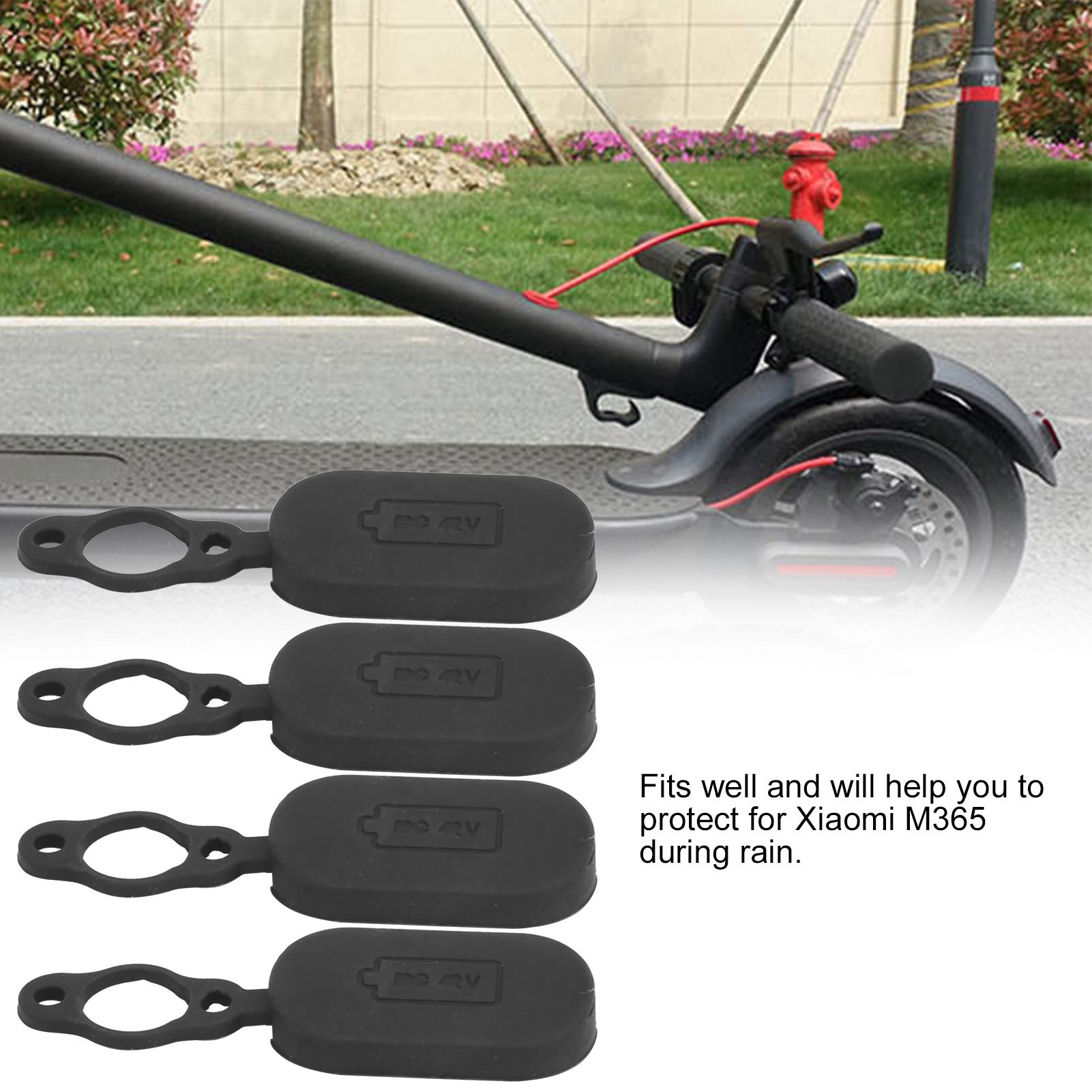 Honio Scooter Charging Port Cover, Scooter Charging Port Dust Plug, Portable Practical General Purpose for Electric Scooter Scooter Charging Scooter