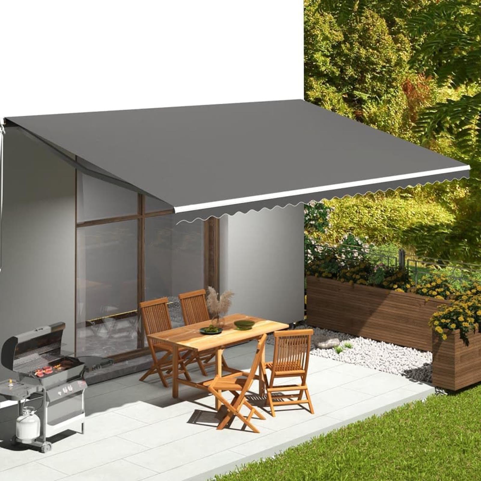 Tissu de rechange rétractable imperméable Ning Fabric pour terrasse et balcon 0,67 x 7 m