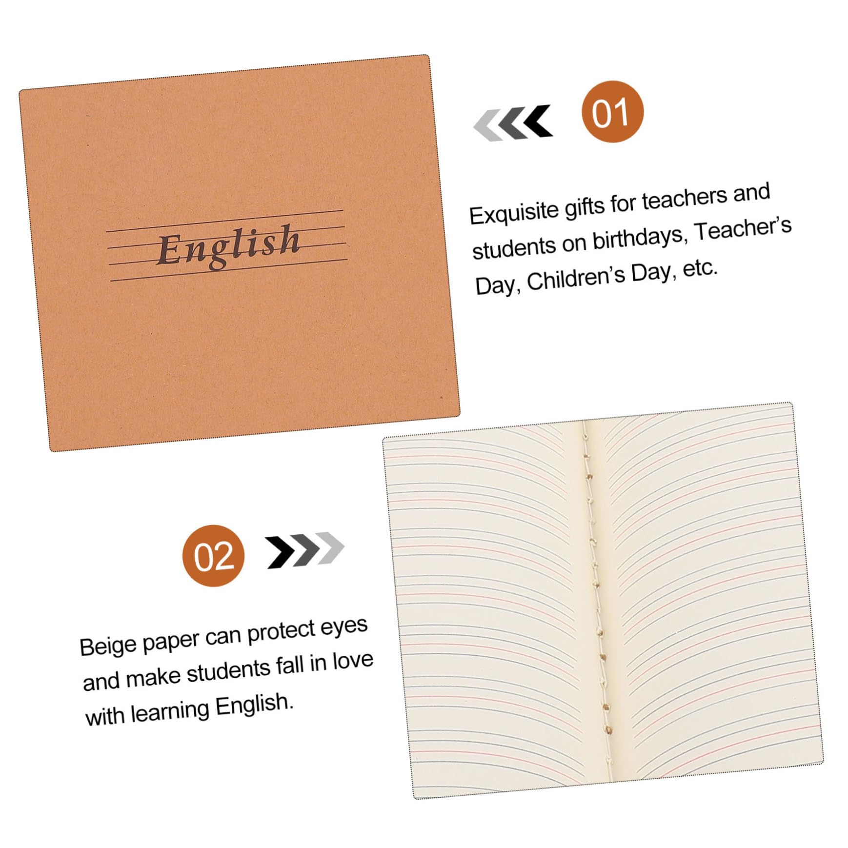 STOBOK 10pezzi Quaderni Di Esercizi Quaderni Scuola Libri Per Prendere Appunti Pratica Di Inglese Regalo Per Studenti