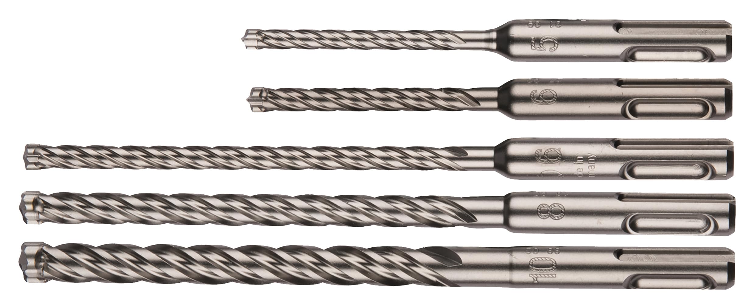 Makita B-58992 NEMESIS2 - Set di punte per trapano a percussione SDS-Plus, 5 pezzi, ideale per calcestruzzo, cemento armato, muratura