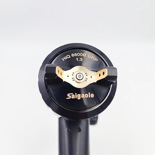 Miniatura 3 de HVLP 6800B Pistola pulverizadora de 0.051 in sin taza de lavado y adaptador de spayer de coche, herramienta de pintura, pistola de pintura de aire