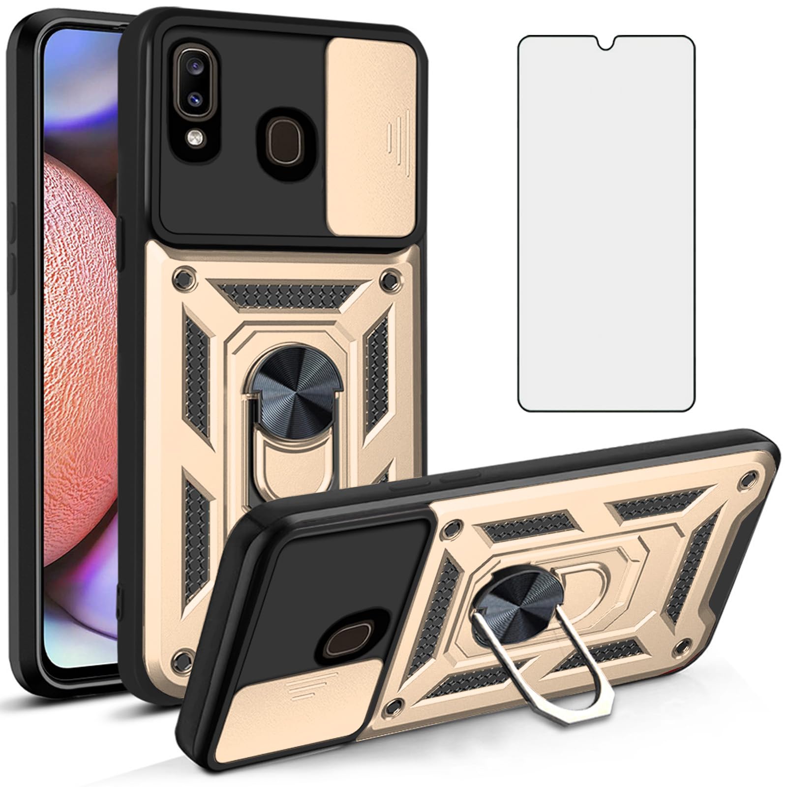 Coque Samsung A20 anti-rayure protégeant objectif photo avec verre écran