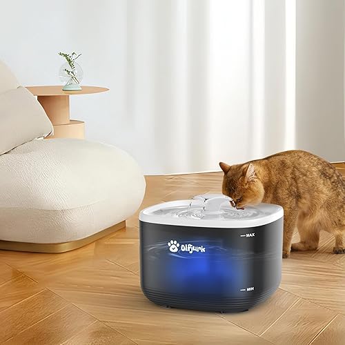 Miniatura 7 de Fuente automática de agua para mascotas, dispensador de agua para perros y gatos, con filtros de repuesto para gatos, perros, múltiples mascotas