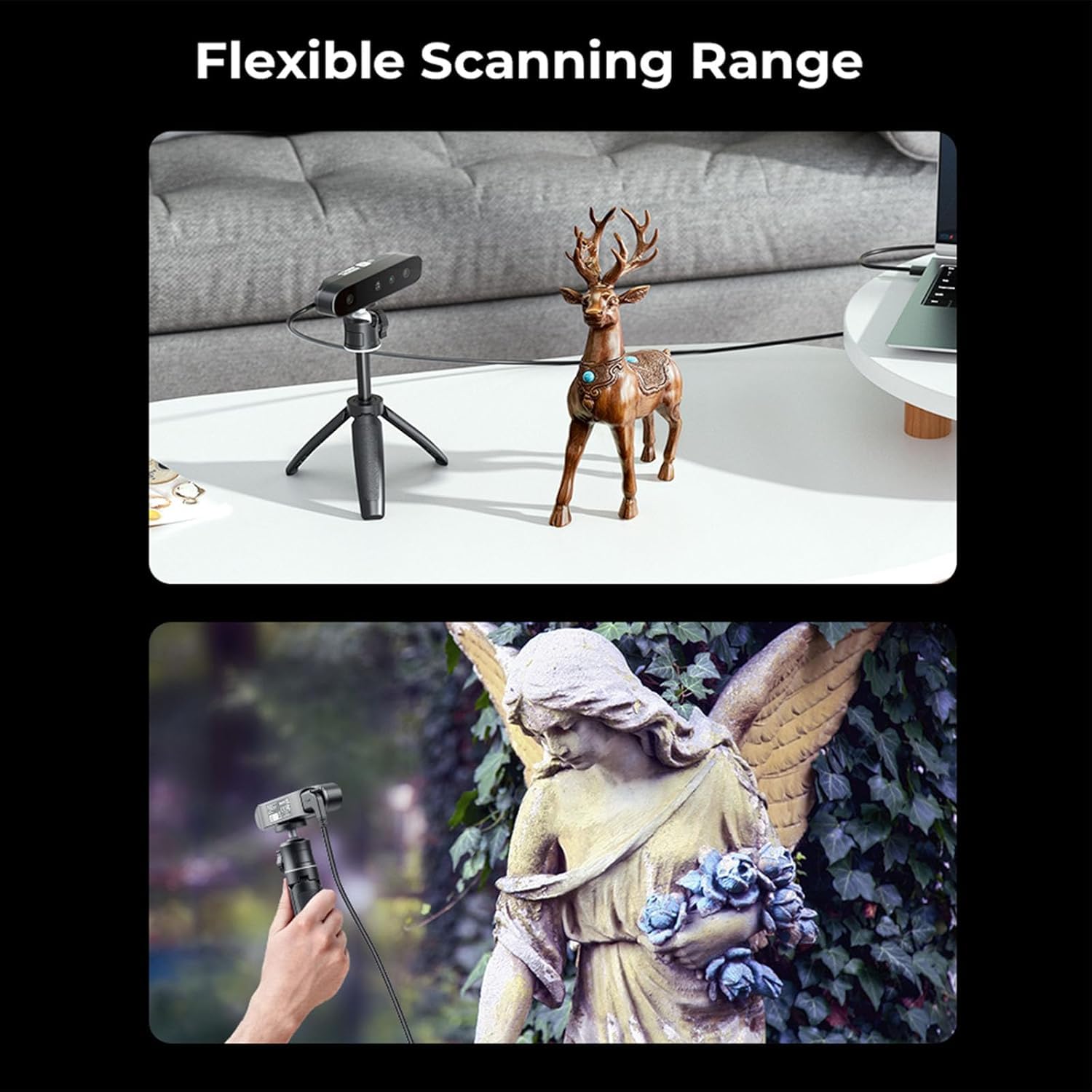 Creality CR-Ferret SE 3D-Scanner – Hochpräziser Desktop-Scanner mit 0,1 mm Genauigkeit, Verwacklungsschutz & 24-Bit-Farbscan, kompatibel mit Mac/Windows für 3D-Druck & Modellbau.