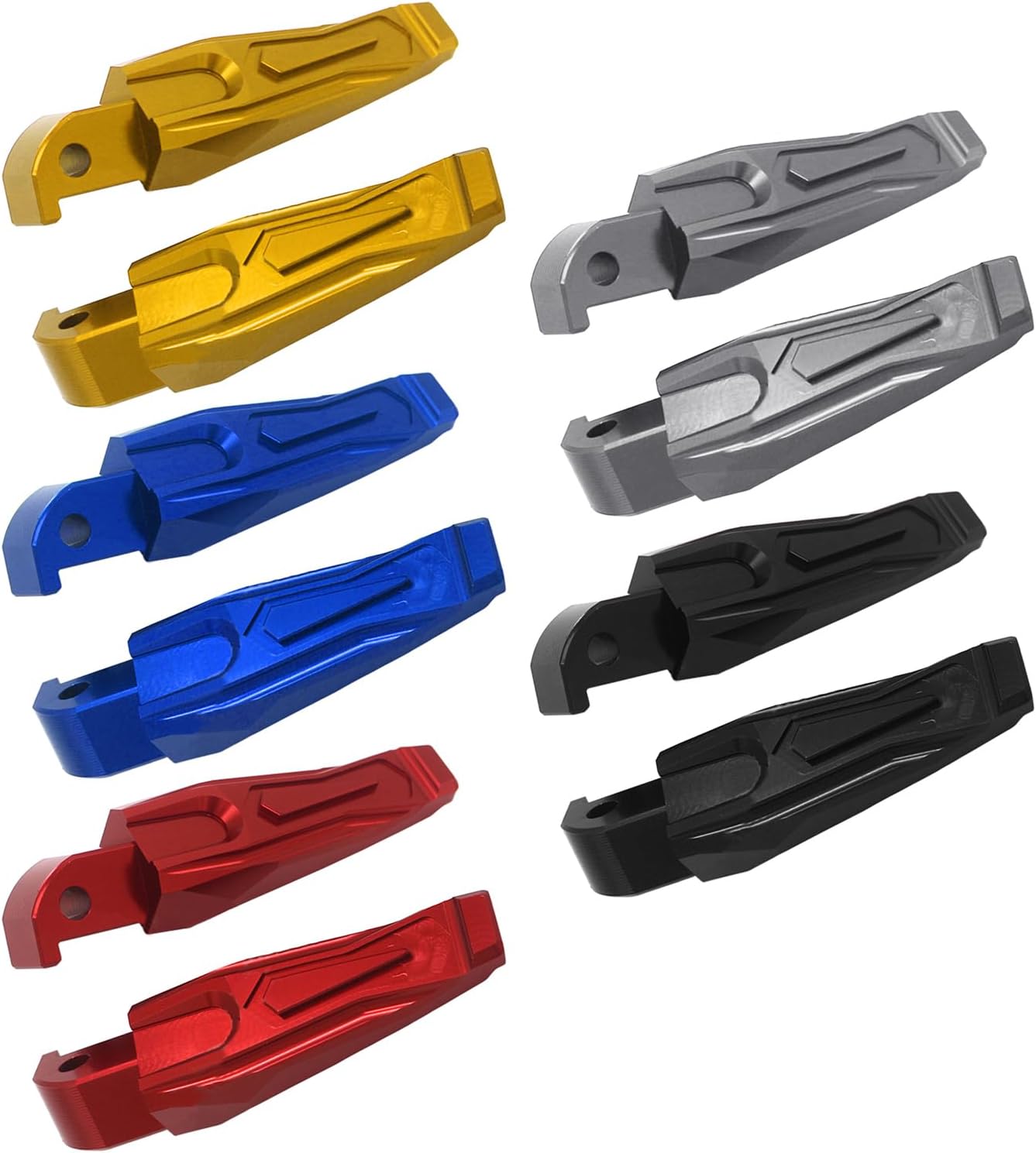 NMAX155/125 XMAX300/250 オートバイ、後部助手席フットペグフットレストフットペグペダルアルミ合金1ペア陽極酸化