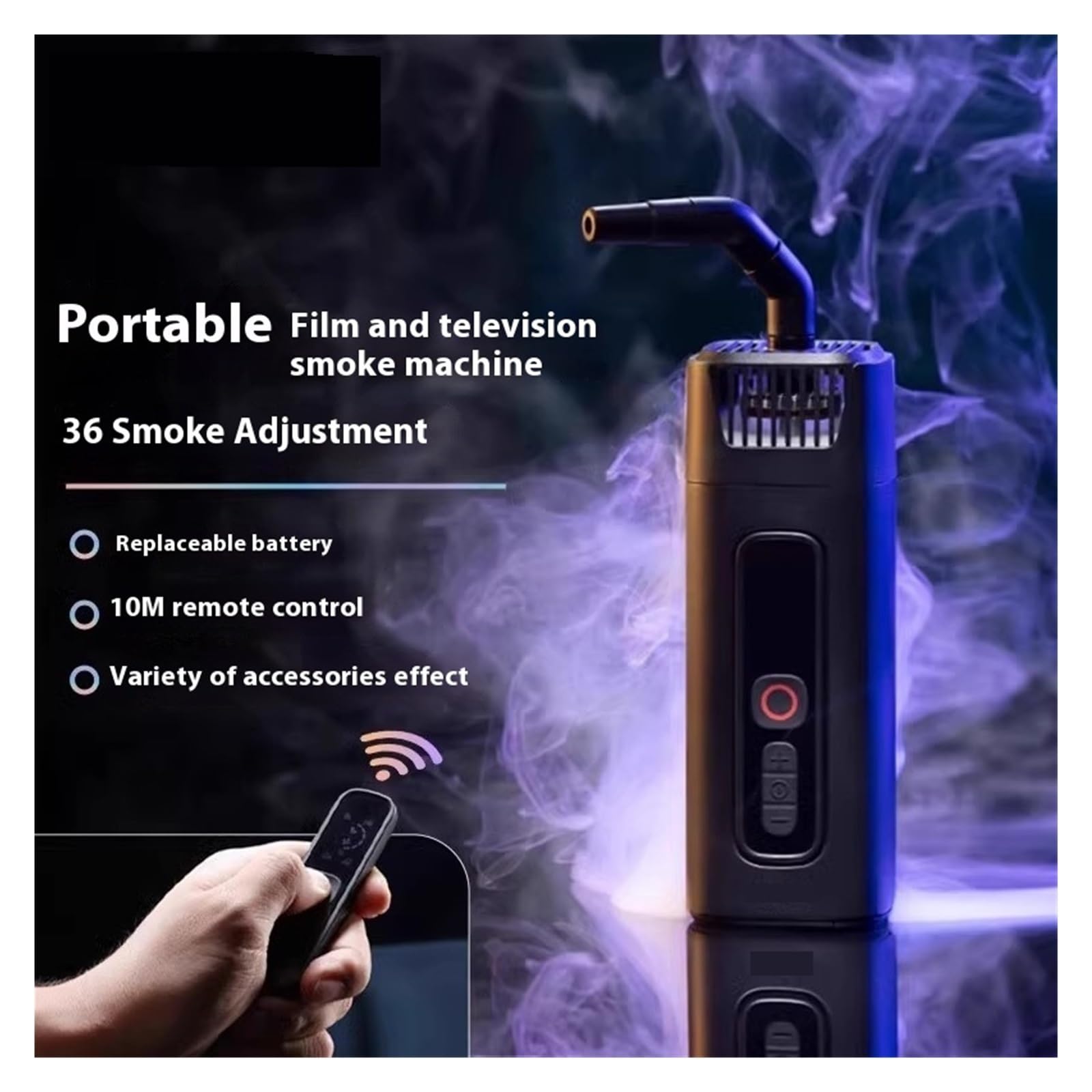 Máquina De Humo Portátil 40 W Con Control Inalámbrico, Niebla Hielo Seco For Fotografía, Producción Películas Y Eventos Al Aire Libre Ahorro EnergéTico Potente